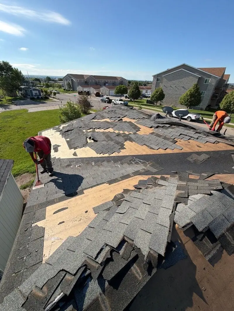 Roofing Livermore CA crew performing complete roof tear-off and replacement on a residential home in Livermore, CA